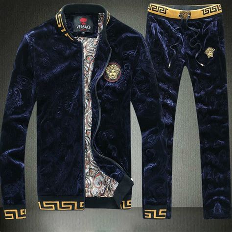 versace tracksuit mens velvet|versace clothing for men clearance.